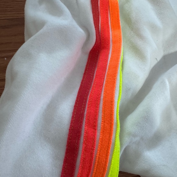 Aviator Nation Women’s White Sweatpants with Neon Stripes - Picture 5 of 5